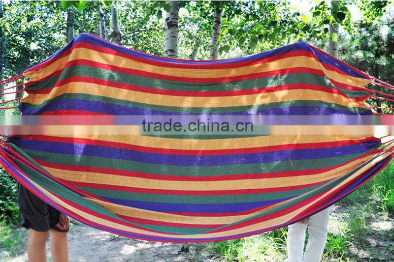 Solid outdoor leisure canvas double person hammock