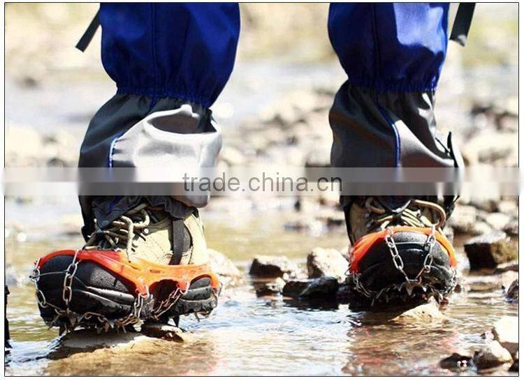 12 teeth claws climbing non-slip shoes cover crampons with chain spike
