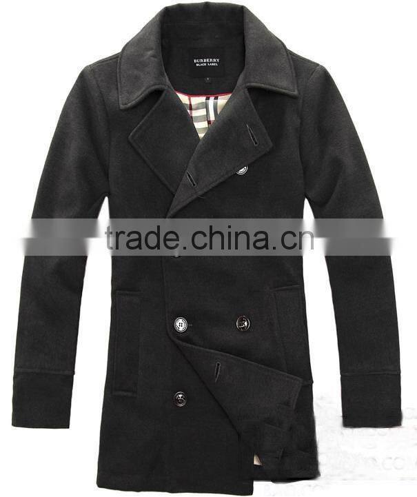Men's Long winter coat made with wool