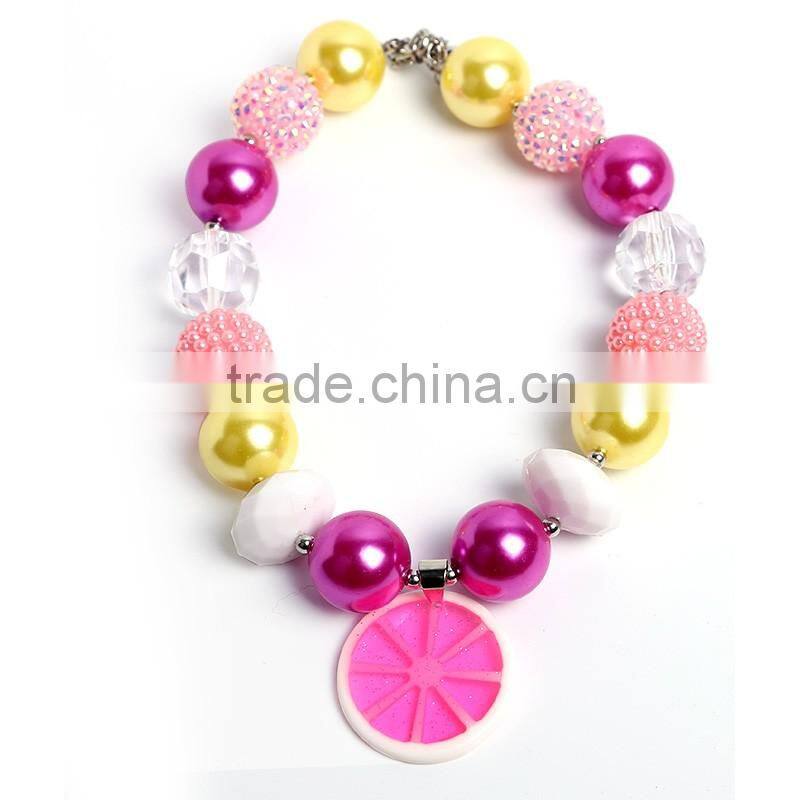 chunky bead necklace baby 2016 jewelry necklace kids necklace wholesale