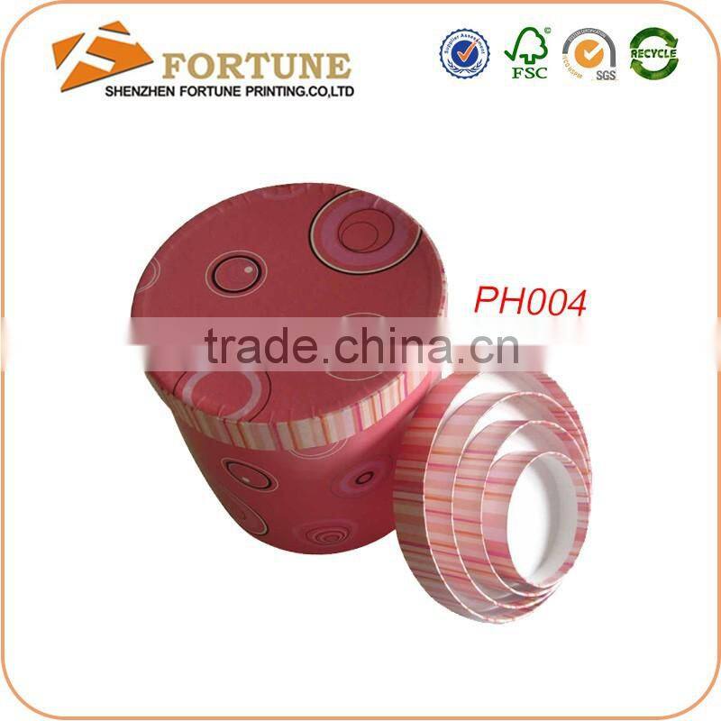 CMYK/Pantone Color Custom Cosmetic Paper Tube With Ribbon