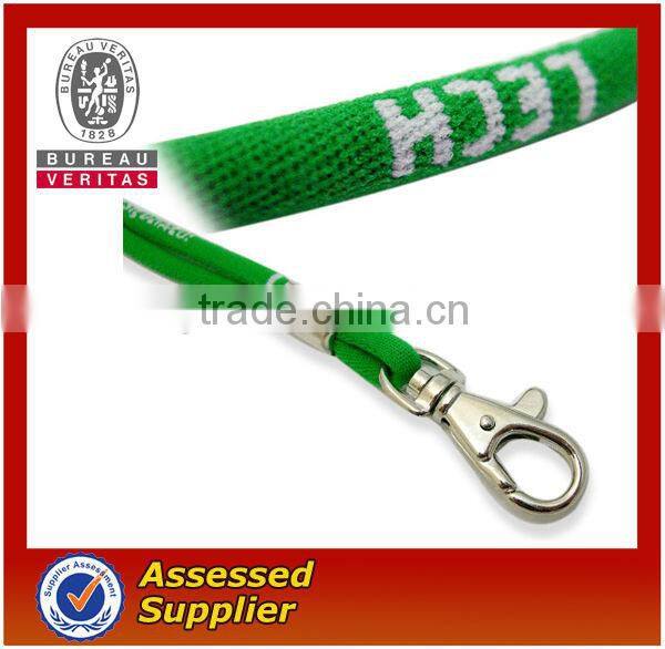 hot selling polyester woven round lanyard