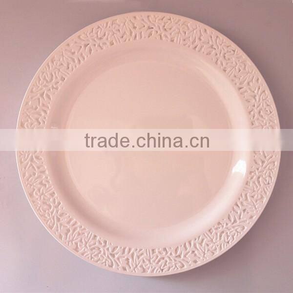 6'' Disposable PS Plate with Silver Rim