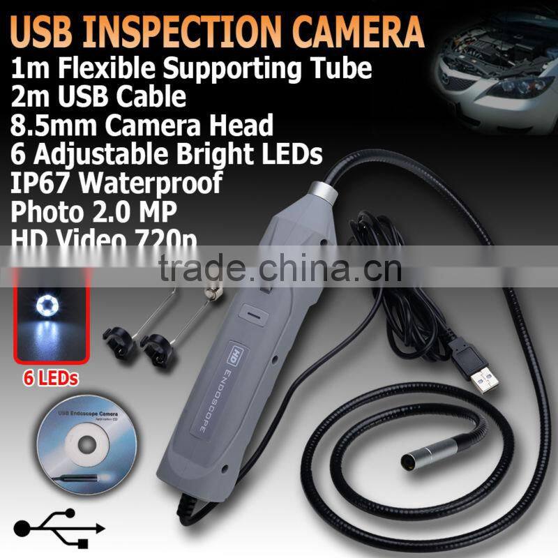 HD USB Video Scope 8.5mm Camera 1M Cable Inspection Camera Endoscope Borescope