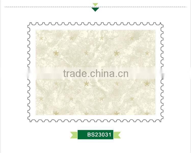 the most popular printed non woven wallpaper, yellow for kids star wallcovering for babes , high quality wall decor ideas