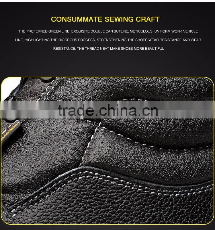 Factory high quality genuine leather rubber sole shoes