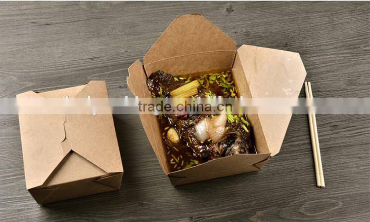 disposable food grade paepr box,take away food packaging box