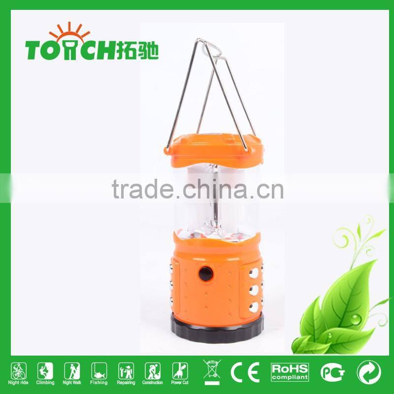 Ball Bulb ABS Plastic Lantern Light Fashion New Design Orange Camping Lamp with Inner Battery and Charger