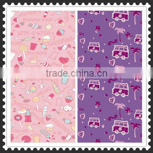 Hot selling lovely printed taffeta fabric