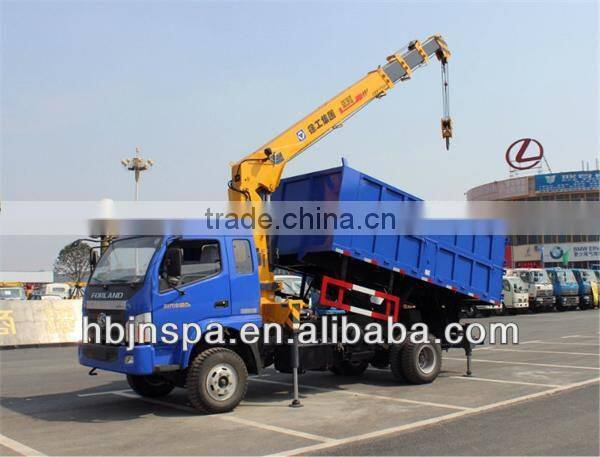tipper truck with crane ,dump crane truck for sale