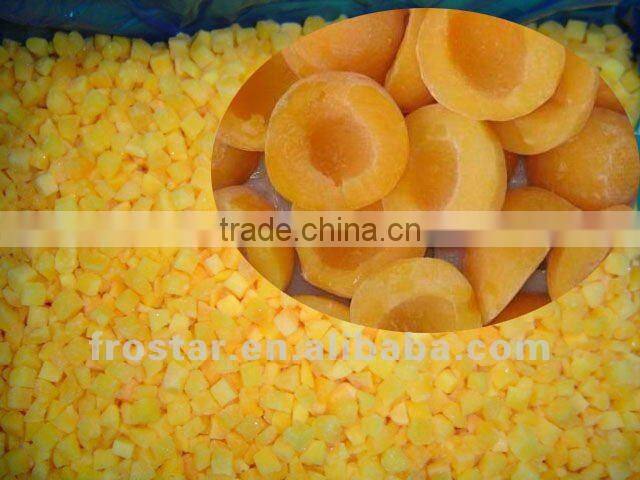 Frozen yellow peach half/dice/slice