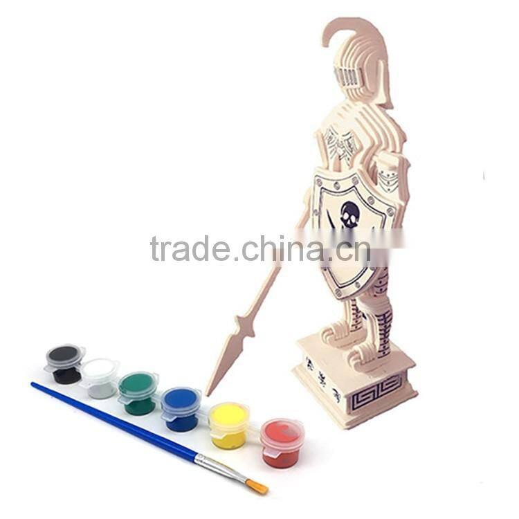 3D puzzle of imperial knight handmade wooden toys