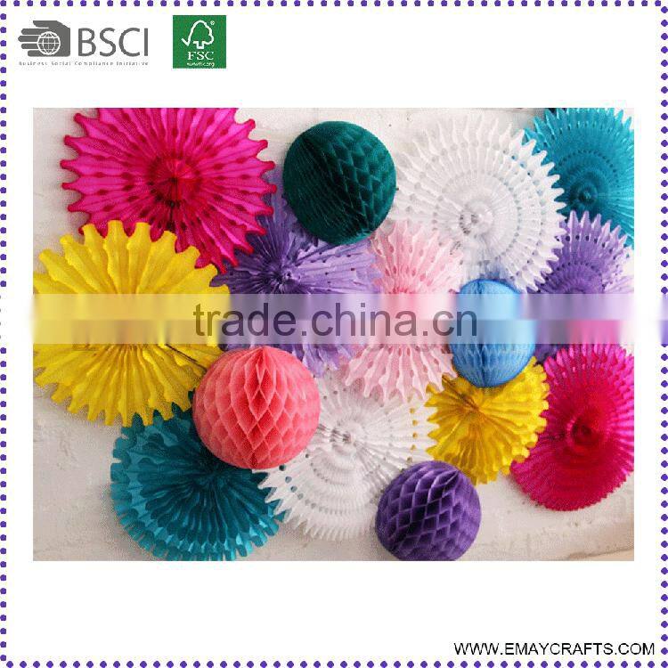 Hot sale Party Decoration Hanging Tissue Paper Fan