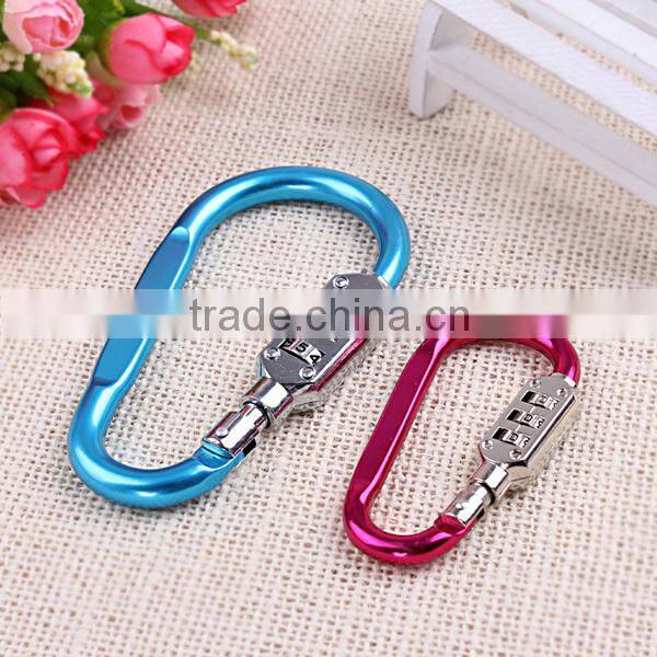 High qualiy factory supplier aluminum material digital lock climbing button carabiner