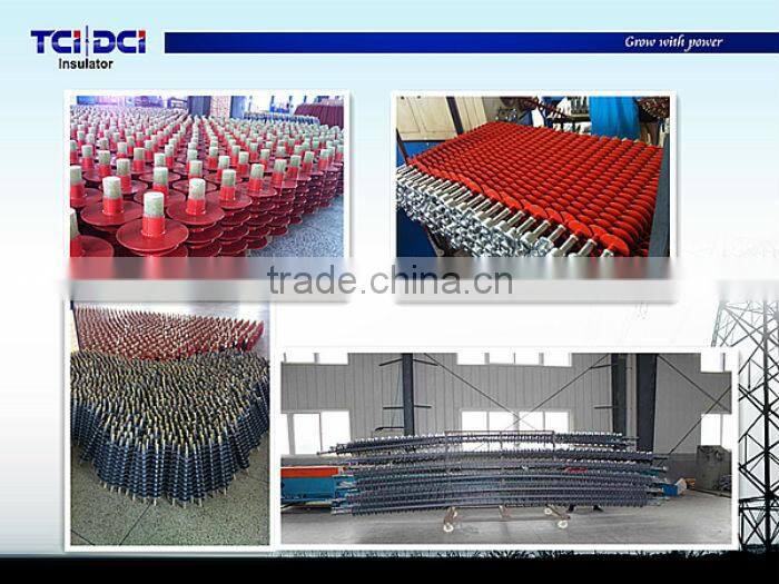 10KV 70KN Polymer suspension insulator W,T coupling for electric fence