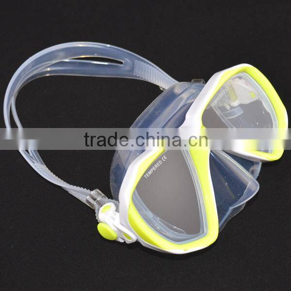 Fashion female diving mask, plastic eyeglasses frames, liquid silicone skirts diving mask
