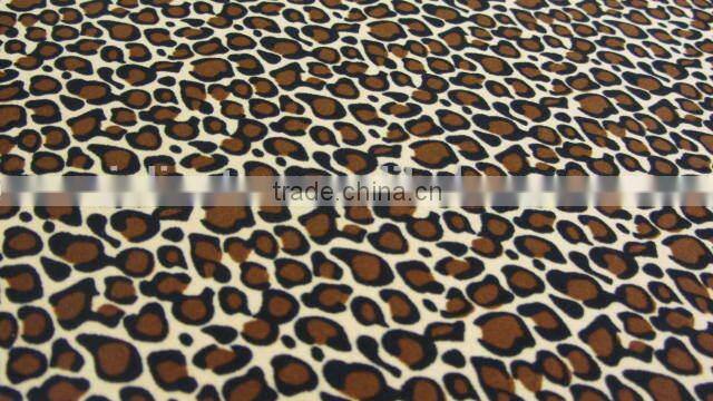 coffee apricot polyester leopard print milk fiber Spandex digital print lycra silk fabric