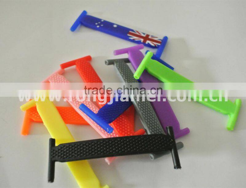 Colorful patented elastic shoelaces, No tie silicone shoelaces, Fashionable shoelaces rongjiamei