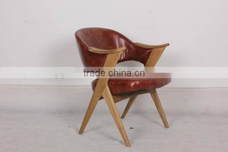 Rural Style Wooden Small Armchair