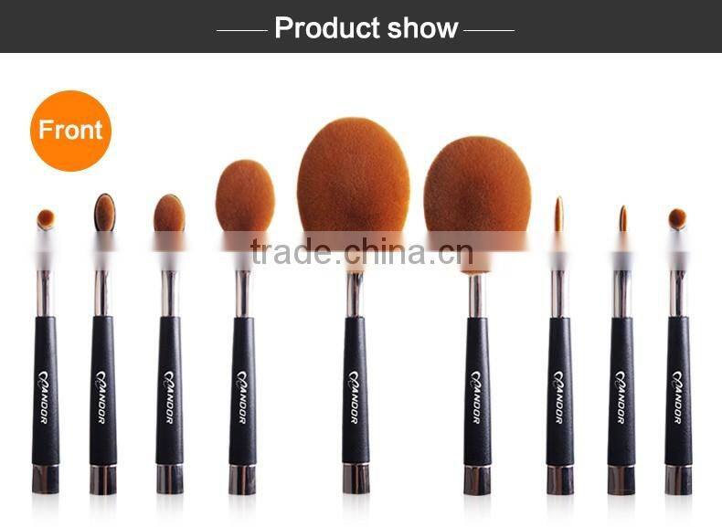 9 pieces rose golden high quality cosmetics brush wholesale