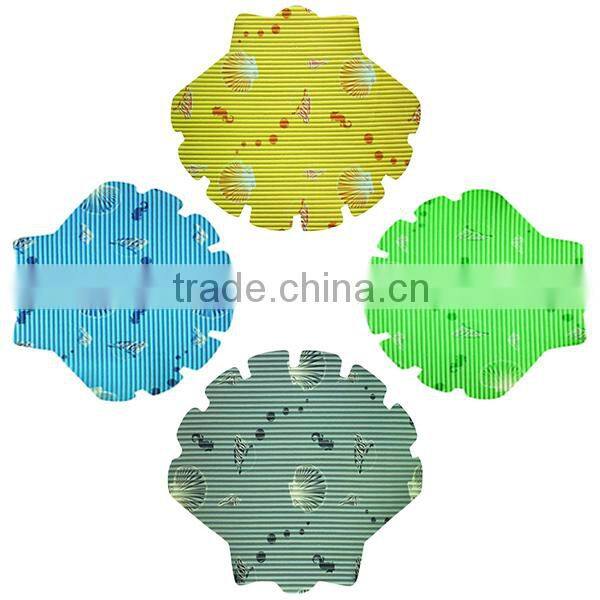 Foot shape Fancy Bath mat pvc foam washable Anti-slip bathroom carpet