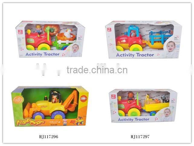 Electronics Activity Tractor With Light And Music, B/O Utility Vehicle Toys, Power-driven Toys Plastic Vehicle HJ117296
