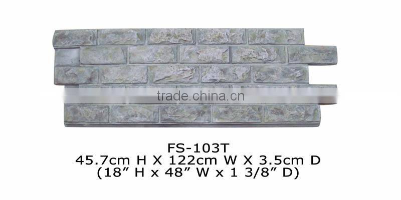 Polyurethane High Quality beautiful decorative pu stone panel