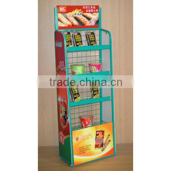 powder coating floor metal wire potato chips display rack with competitive price