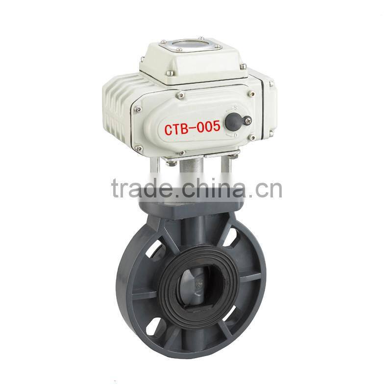 4 inch Flange type cast iron electric butterfly valve wafer type for water flow control, auto close IP67 220v