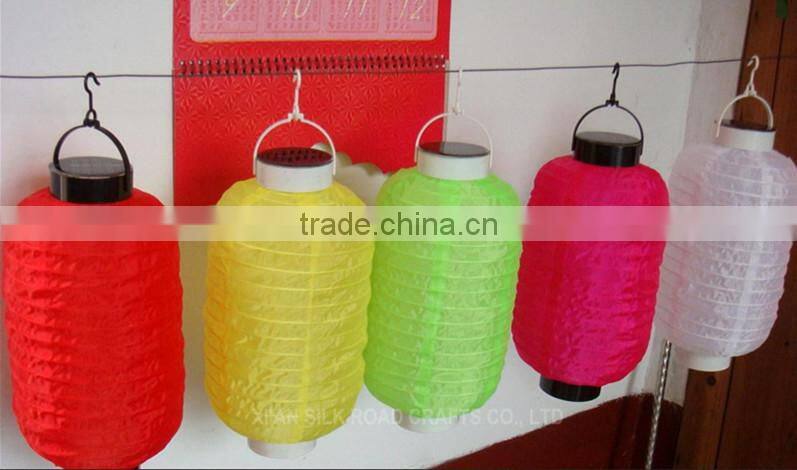 Factory directly supply solar energy nylon lantern for wedding party