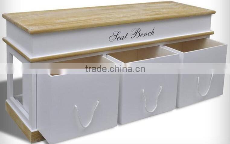 Wholesale handmade bedroom wooden Stool Ottoman 2016