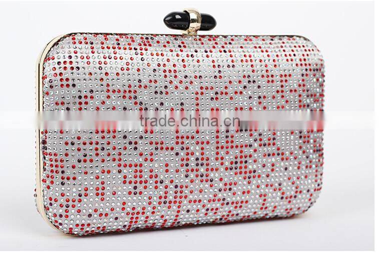 China alibaba custom print pure colour leisure ladies satin bead clutch bags for phone