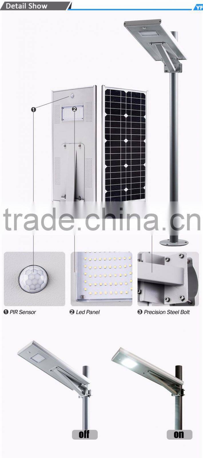 YANGFA with auto intensity control solar lamp street AS01 20W