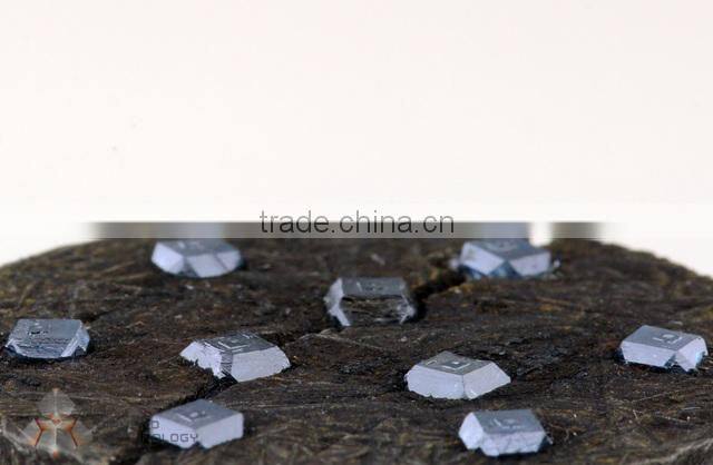Blue lab-grown single-crystal rough diamond