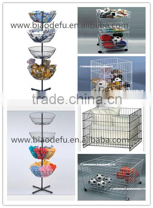 Metal storage wire mesh container