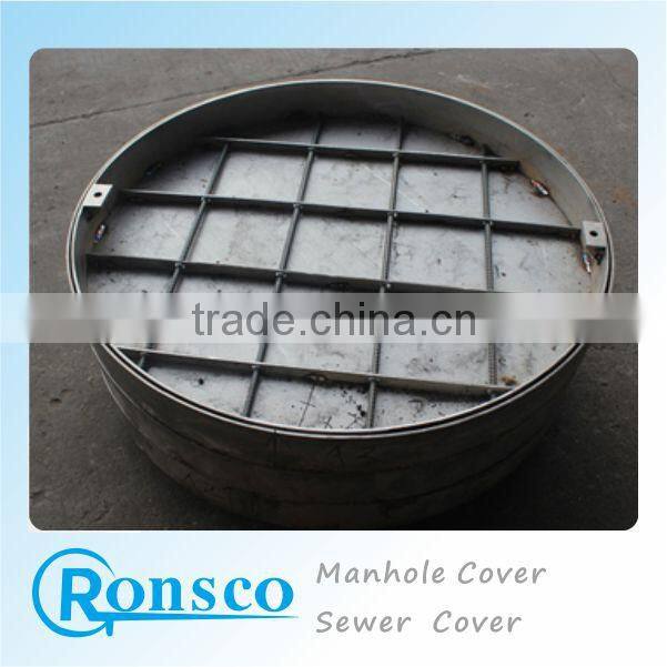 Round manhole cover with stainless steel material