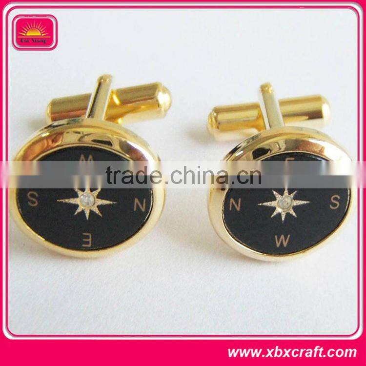 custom nice-looking fashion & promotional 18k gold cufflinks