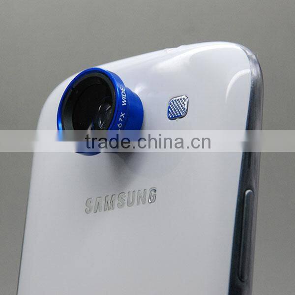 Universal Circle Clip 0.67X wide angel+ macro lens for mobile phone