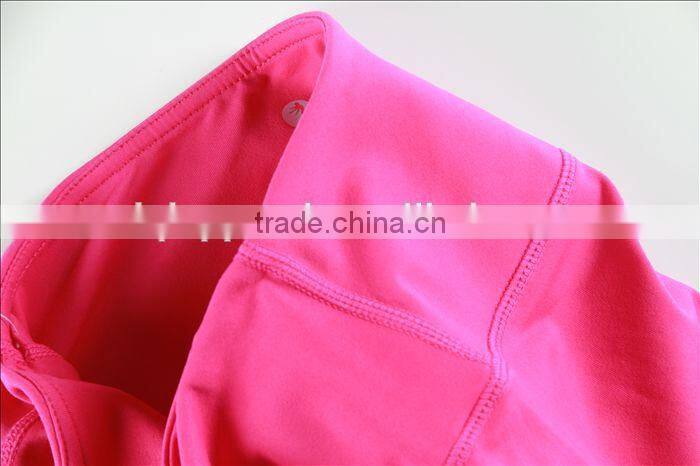 Girls pretty color nylon crop leggings for yoga and dance, sports pant with designed leg openning
