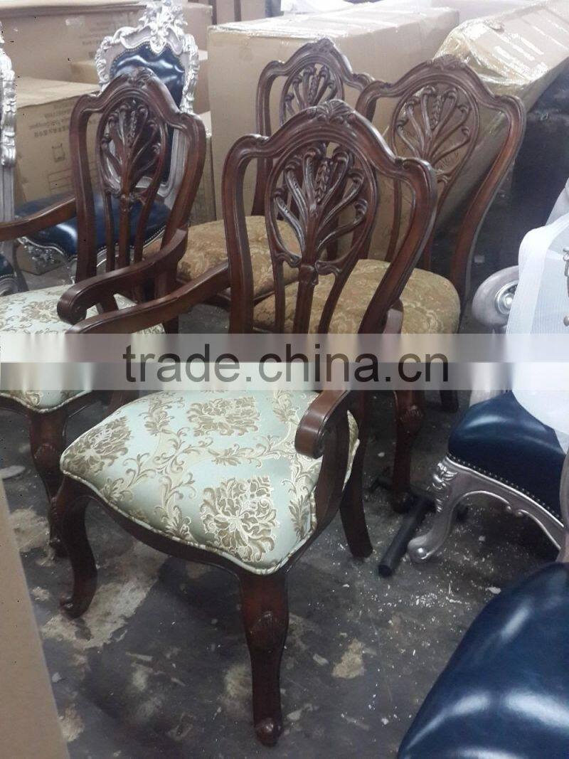 high quality antique solid wood 6 seater dining table A20