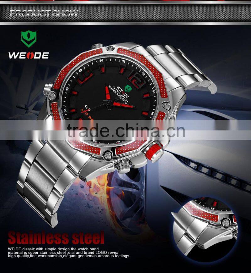 2014 WEIDE Men Watch JAPAN Miyota Quartz Watch Analog&Digital Military Watches,Luxury Brand Casual Watches /WH2306
