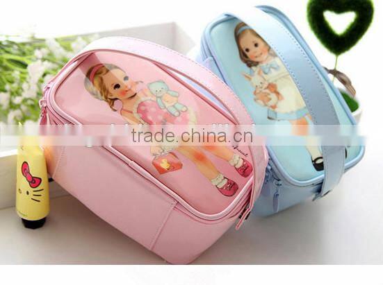 Lovely barbie hand receive package and doll cosmetic bag