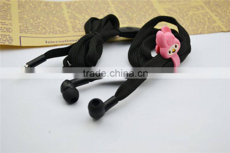 Deep bass metal cheap colorful waterproof shoelace earphone