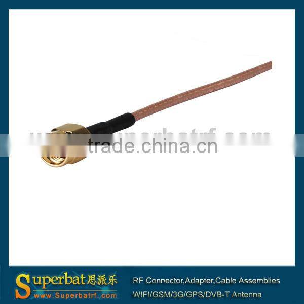 SMA male straight to SMB female straight pigtail cable RG316 40cm