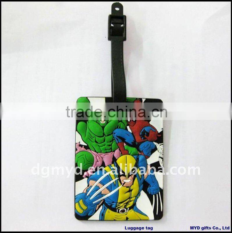 Beautiful and special 3D Soft pvc craft luggage tag