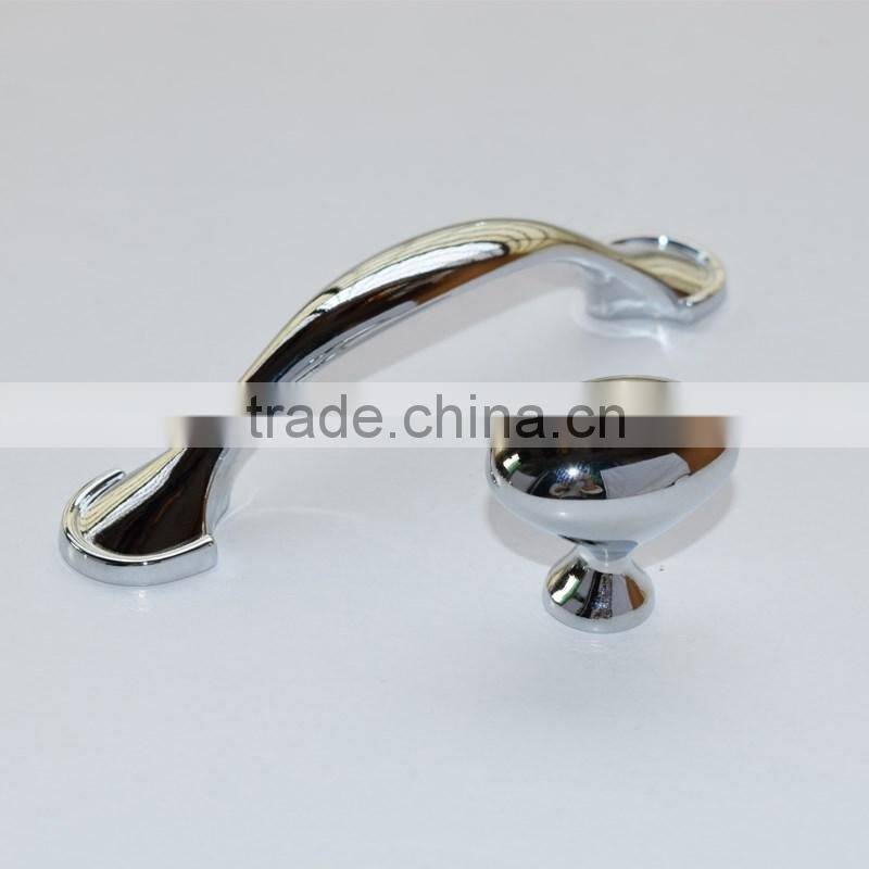 Wholesale zinc alloy bedroom classical furniture handle knob with chrome plated