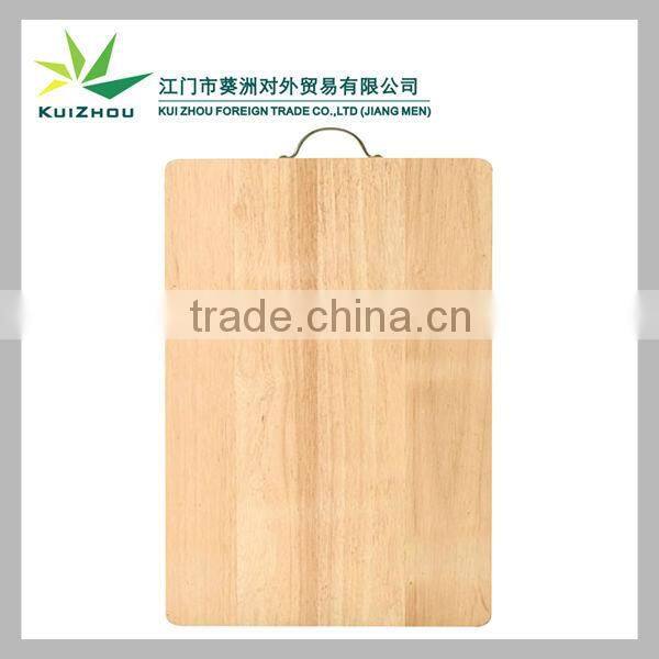 Long wooden cutting board with stainless steel handle
