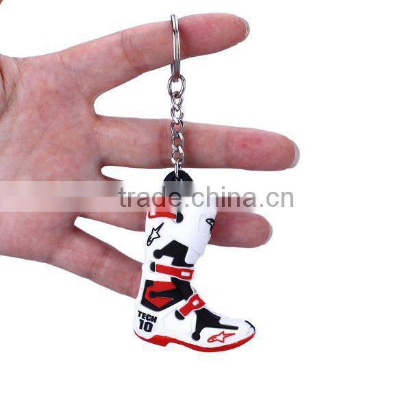 custom design soft silicone key chain screw