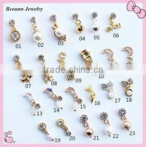 3d metal nail decoration bow tie rhinestone nail art&design pictures