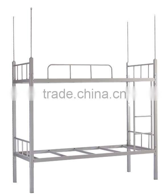 University dormitory furniture metallic single bed with desk and wardrobe supplier